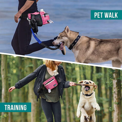 PetAmi Dog Fanny Pack, Treat Pouch for Dog Walking, Training, Built in Poop Bag Dispenser, Water
