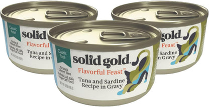 Solid Gold Wet Cat Food Pate - Healthy Canned Cat Food Pate w/Real Tuna & Sardine, Omega Fatty