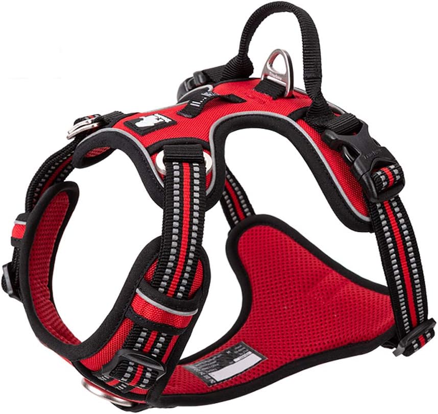 TRUE LOVE Dog Harness No Pull Nylon Reflective Pet Harness Adjustable Comfortable Control Step-in