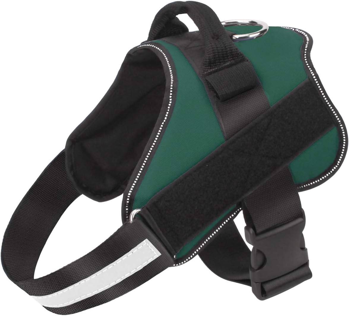 Bolux Dog Harness, No-Pull Reflective Dog Vest, Breathable Adjustable Pet Harness with Handle for