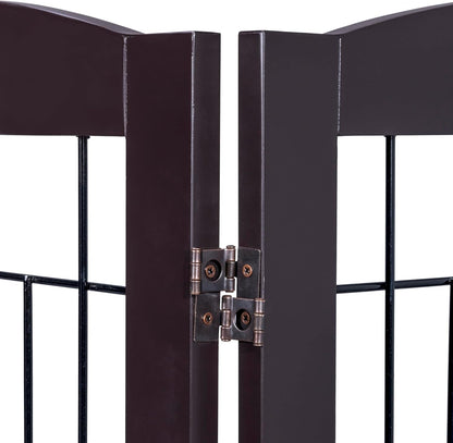 Spirich Freestanding Wire Pet Gate for Dogs, 30 inches Tall Dog Gate for The Houes, Doorway