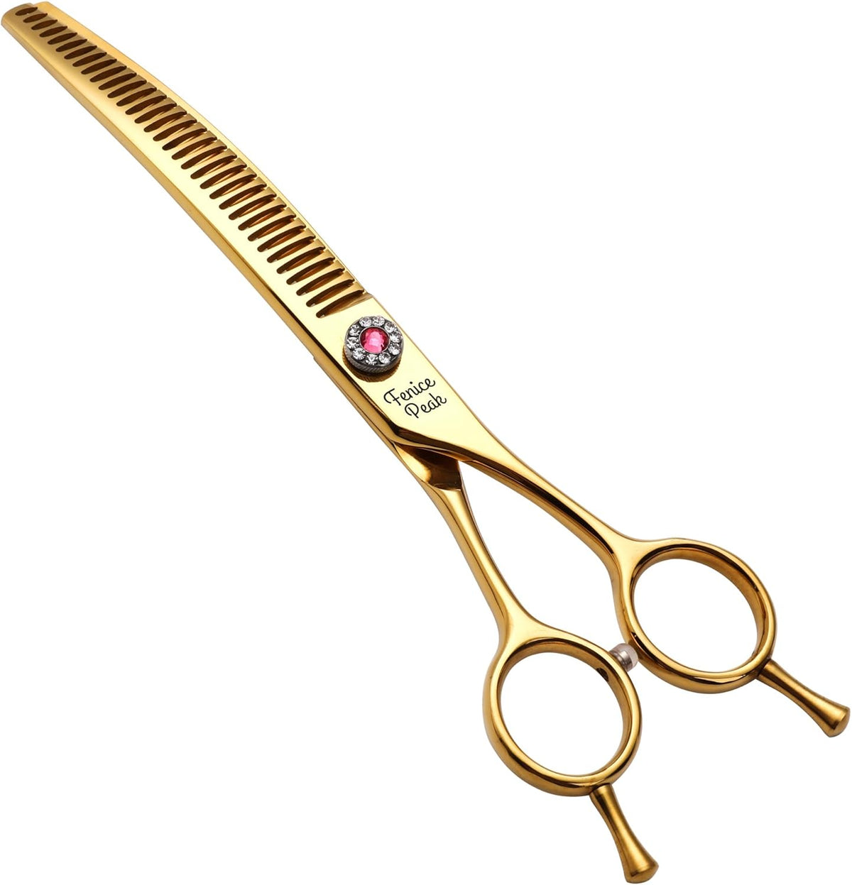 Fenice Peak Professional Dog Grooming Scissors Pet Curved Chunker Shears 7.0'' Extremely Sharp