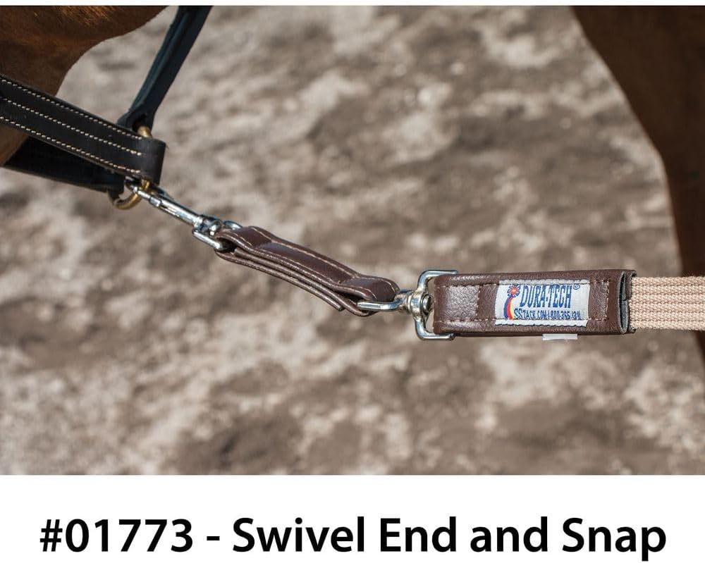 Schneiders Dura-Tech German Web Cord Lunge Line for Horses | Soft Grip Ribbed Webbing | Lightweight