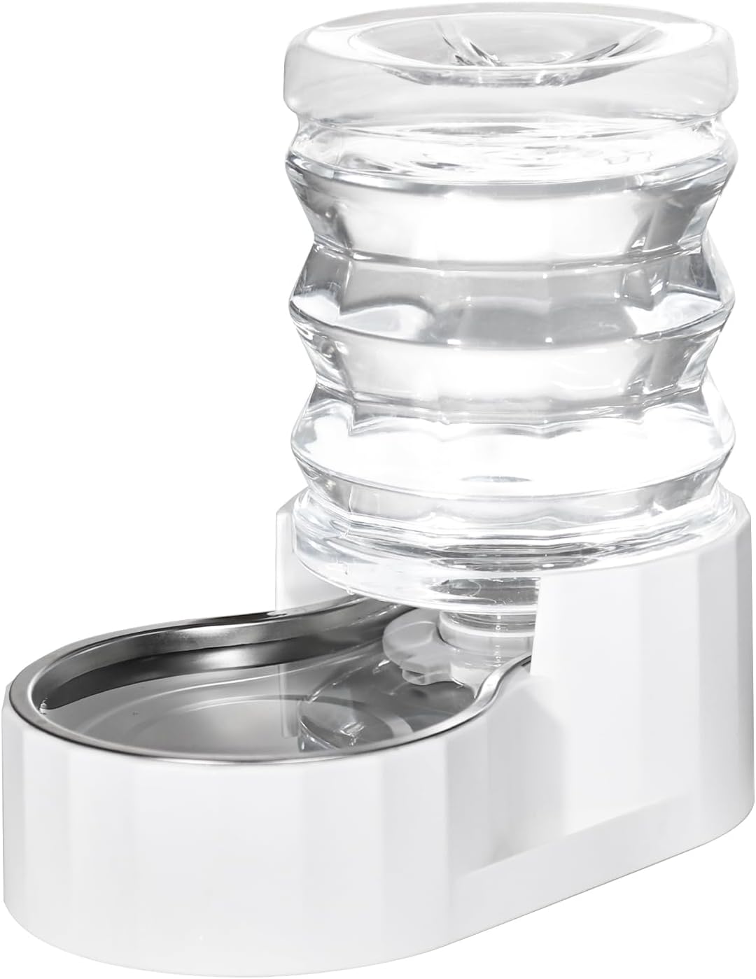 RIZZARI Dog Water Bowl Dispenser: 5L Automatic Stainless Steel Gravity Feeder - Large Capacity
