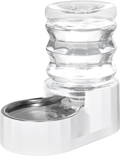 RIZZARI Dog Water Bowl Dispenser: 5L Automatic Stainless Steel Gravity Feeder - Large Capacity