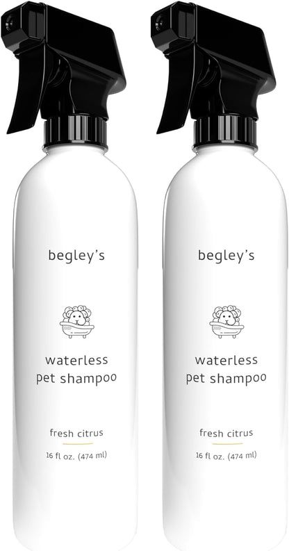 Begley’s No Rinse Waterless Pet Shampoo, Bathless Cleaning, Deodorizing, and Odor Removal for a