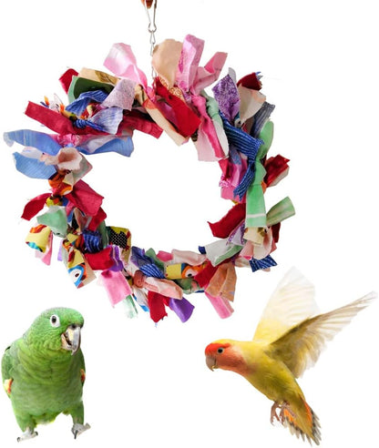 Litewoo Parrot Swing Toy Chewing Garland Toy Pendant Beautifully Decorated for Bird Parakeet