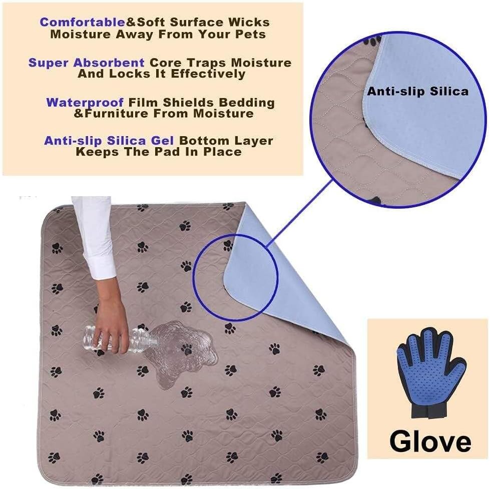 Washable Dog Pee Pads 72"X96",Puppy Pads,Reusable Pet Training Pads,Waterproof Pet Pads for Dog Bed