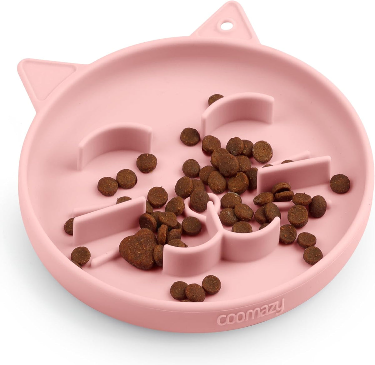 Coomazy Silicone Slow Feeder Dog Cat Bowls, Interactive Puzzle Toy for Pets Dry/Wet Food Training