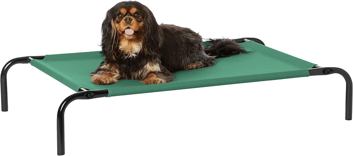 Amazon Basics Cooling Breathable Elevated Dog Bed with Metal Frame for Small Dogs, 36 x 22 x 7.5