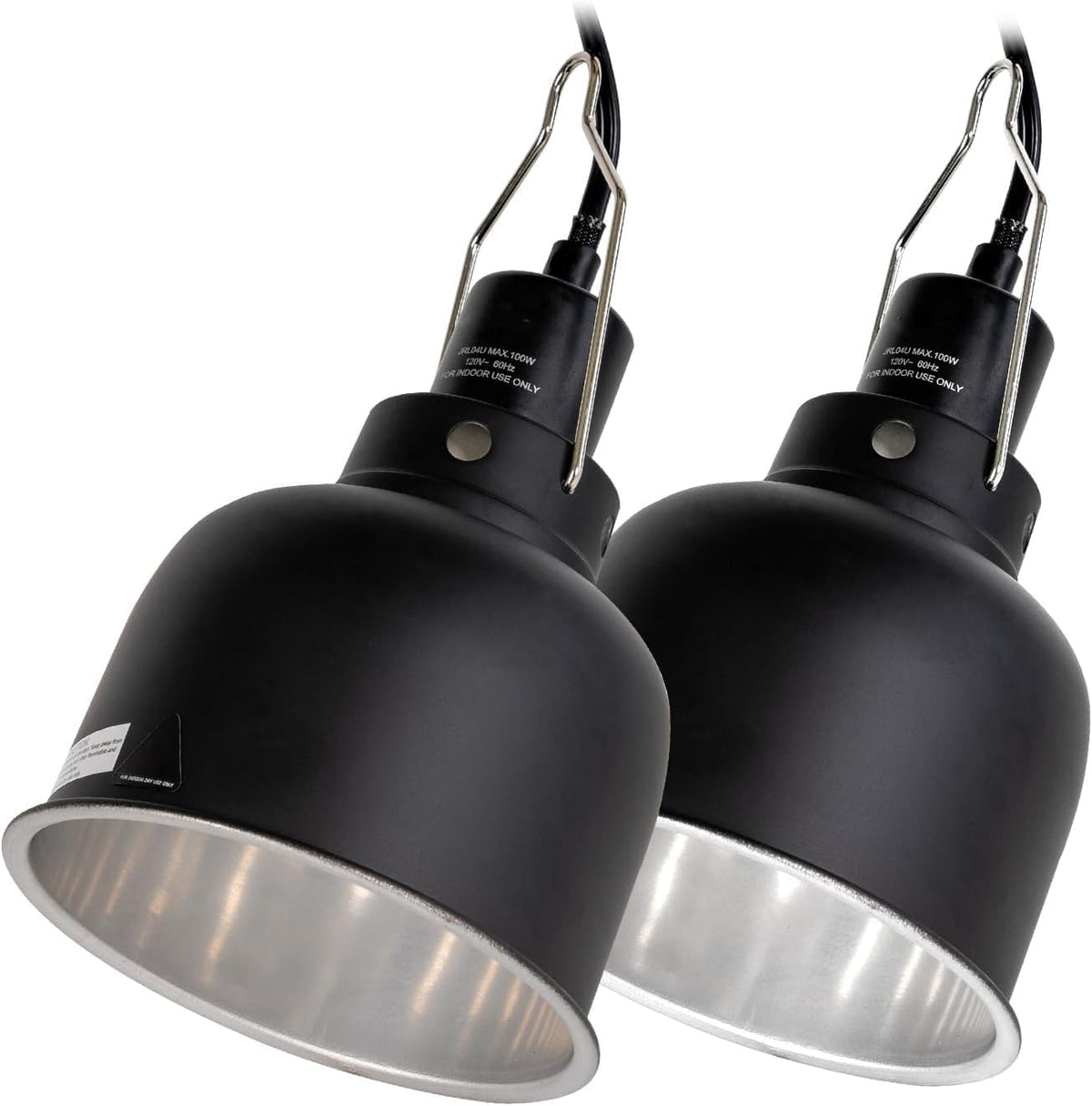Reptile Light Fixture 2 Pack, 5.5 in Deep Dome Reptile Heat Lamp Fixture, Optical Reflection