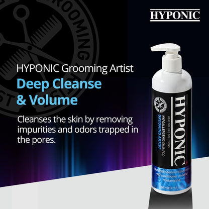 HYPONIC Grooming Artist Shampoo - Hypoallergenic Pet Shampoo for Groomers (Deep Cleanse & Volume