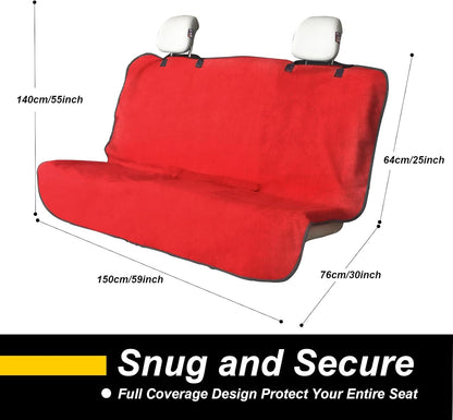 Back Seat Cover for Car Trucks Van SUV,Waterproof Rear Bench Towel Seat Covers for Dogs and