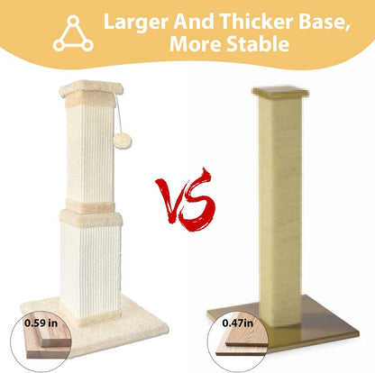AGYM Cat Scratching Post, 32 Inch Cat Scratching Post for Large Cats, Scratching Posts for Indoor