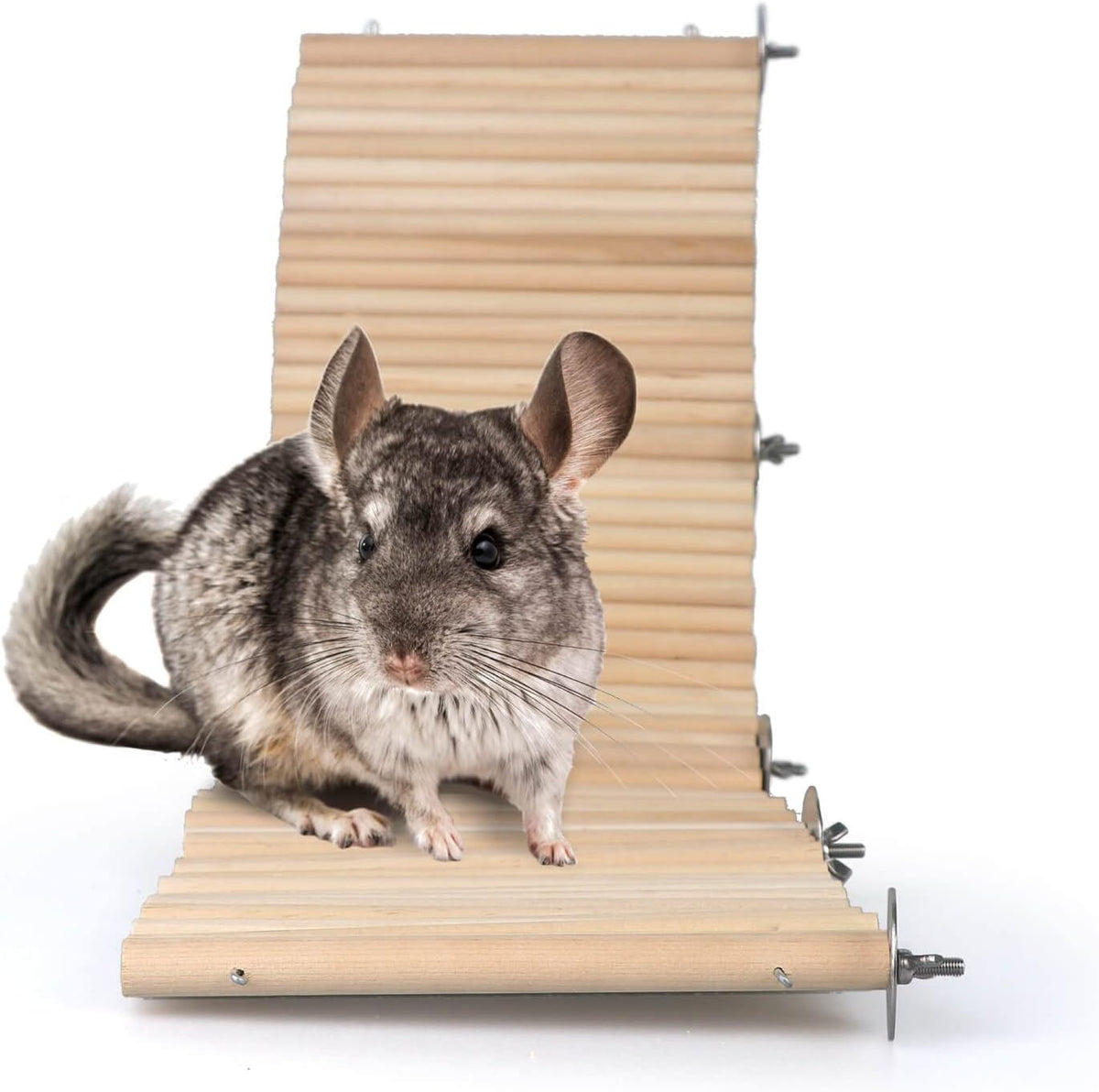 YKD Chinchilla Natural Birch Wood Flexible Platform Toy, Chinchilla Running Wheel Fence, Small