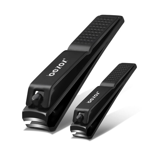 BEZOX Toe Nail Clippers Set of 2 - Stainless Steel Toenails Clippers for Thick Nails for Seniors