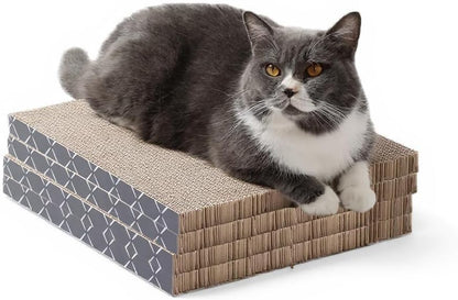 HIDE & SCRATCH Cat Scratcher Pad Pack; Cat Scratch Pad Refills for Hide & Scratch Scratcher Box (4