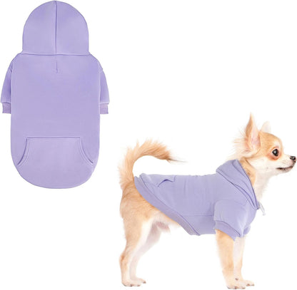 KOOLTAIL Basic Dog Hoodie - Soft & Warm Dog Hoodie Sweater with Leash Hole and Pocket, Pet Winter