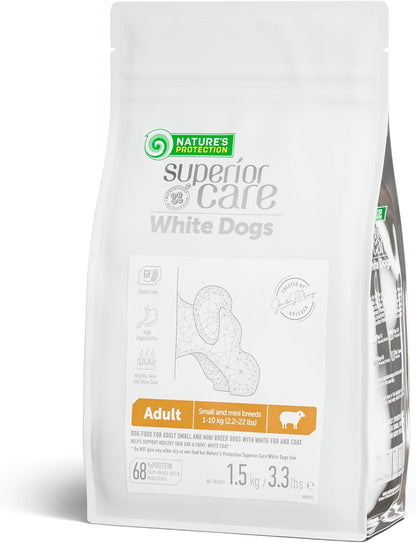 Nature's Protection Superior Care White Dogs Grain-Free Dry Dog Food - High Protein, Tear Stain Dog