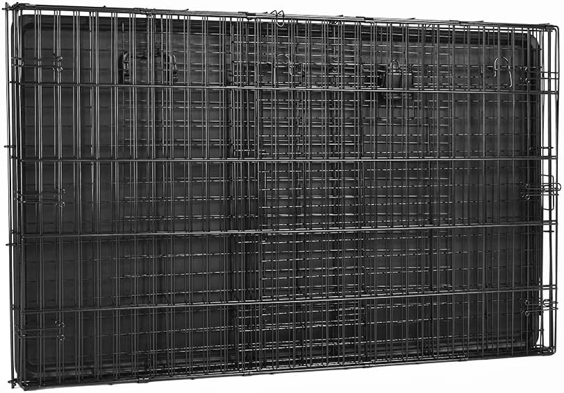 Amazon Basics Durable, Foldable Metal Wire Dog Crate with Tray, Single Door, 48 x 30 x 32.5 in