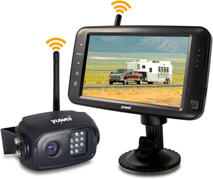 Wireless Backup Camera with 5 inch Split Screen, Ip69k Waterproof Wireless Rear View Camera with