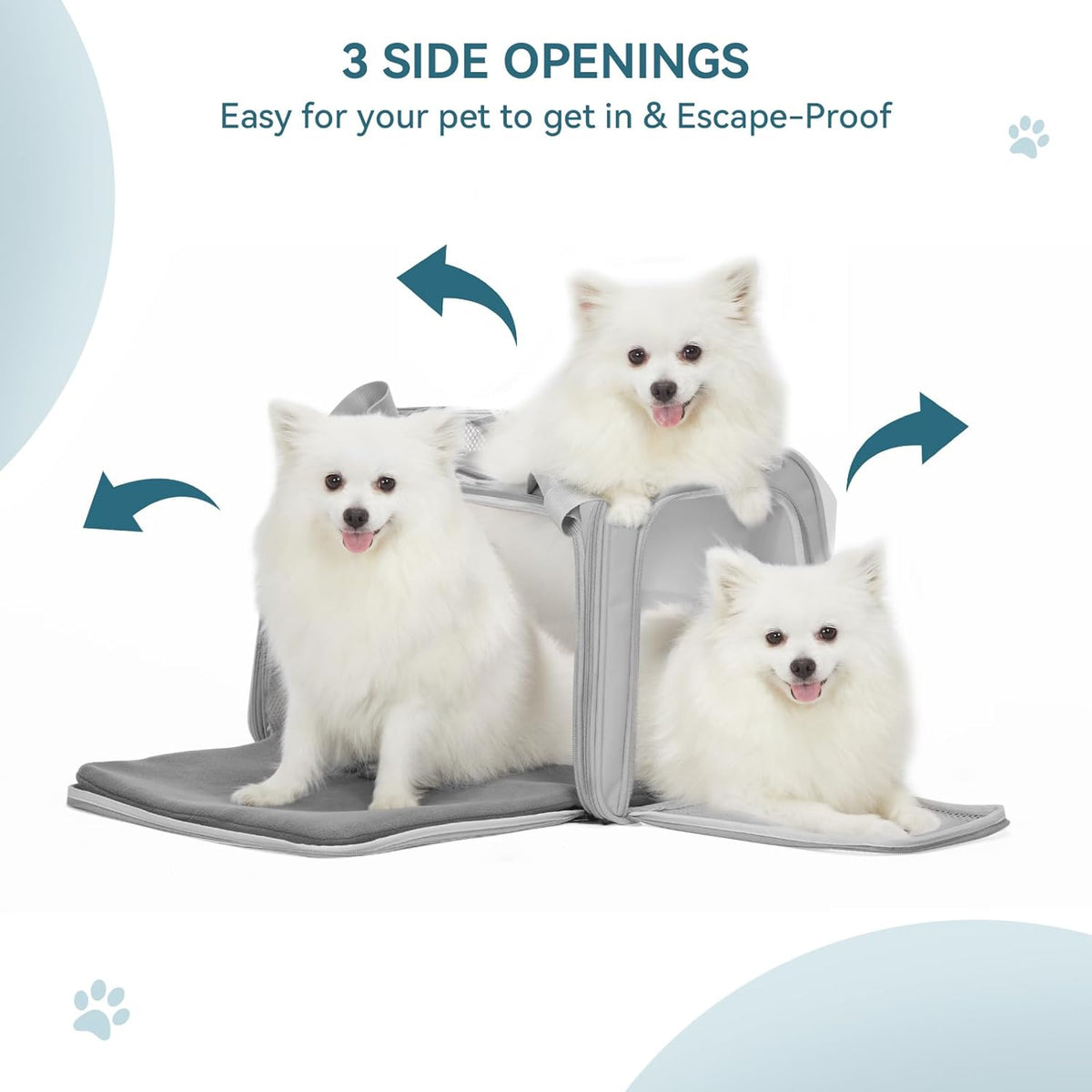 PETSFIT Dog Carrier Cat Carriers for Puppies, Medium Cats up to 25Lbs, Travel Soft Sided Pet