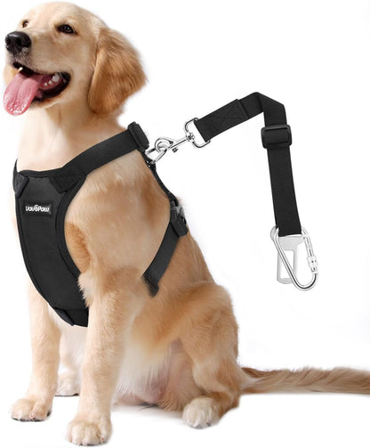 Dog Seat Belt, Safety Vest Dog Car Harness with Adjustable Buckle Dog Seat Belt for Vehicle Nylon