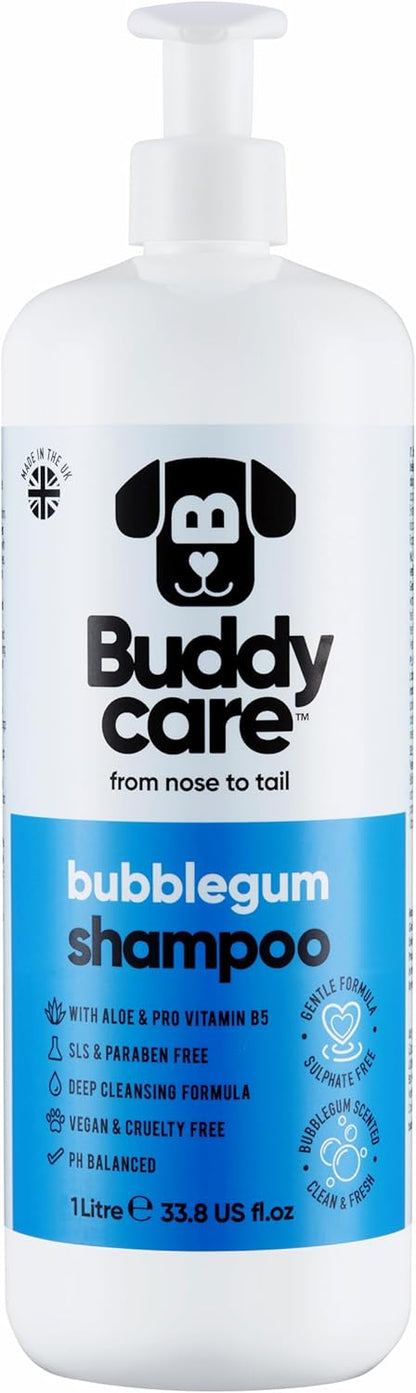Bubblegum Dog Shampoo by Buddycare | Deep Cleansing Shampoo for Dogs | Bubblegum Scented | with