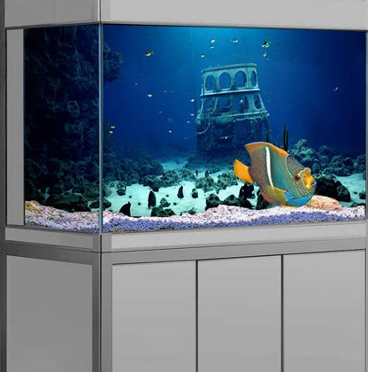 36X24IN Natural Underwater Aquarium Background, Pictures 3D Fish Reef Fish Tank Decoration
