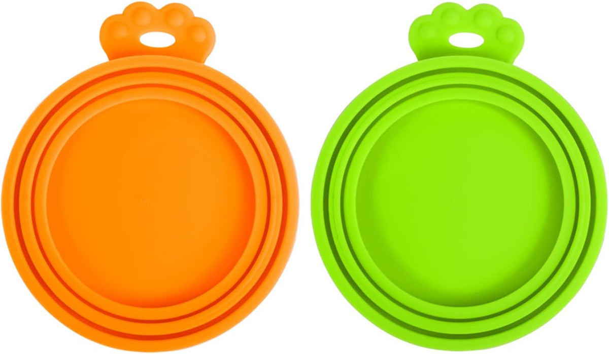 PetBonus 2 Pack Silicone Pet Can Cover Lids, Universal Size for Dog Cat Food, 1 fit 3 Standard Size