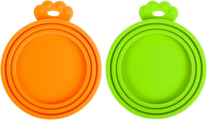 PetBonus 2 Pack Silicone Pet Can Cover Lids, Universal Size for Dog Cat Food, 1 fit 3 Standard Size