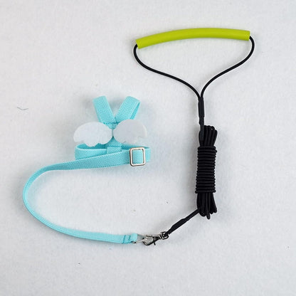 Pet Parrot Bird Harness Leash Adjustable Bird Flying Harness Traction Rope with Cute Wing for