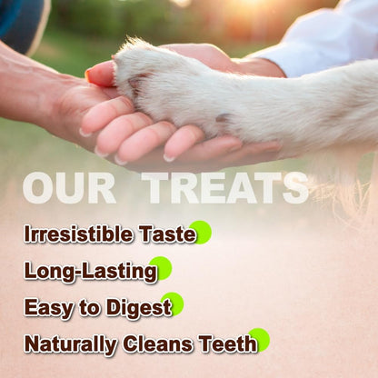 Afreschi Turkey Tendon Dog Treats, 8 oz Braid (for Medium Breeds), USA-Sourced Turkey Tendon, All