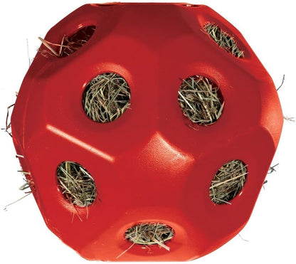 Schneiders Slow Feed Hay Ball Feeder for Horses | Color Red Horse Stable Companion | Slow Feed
