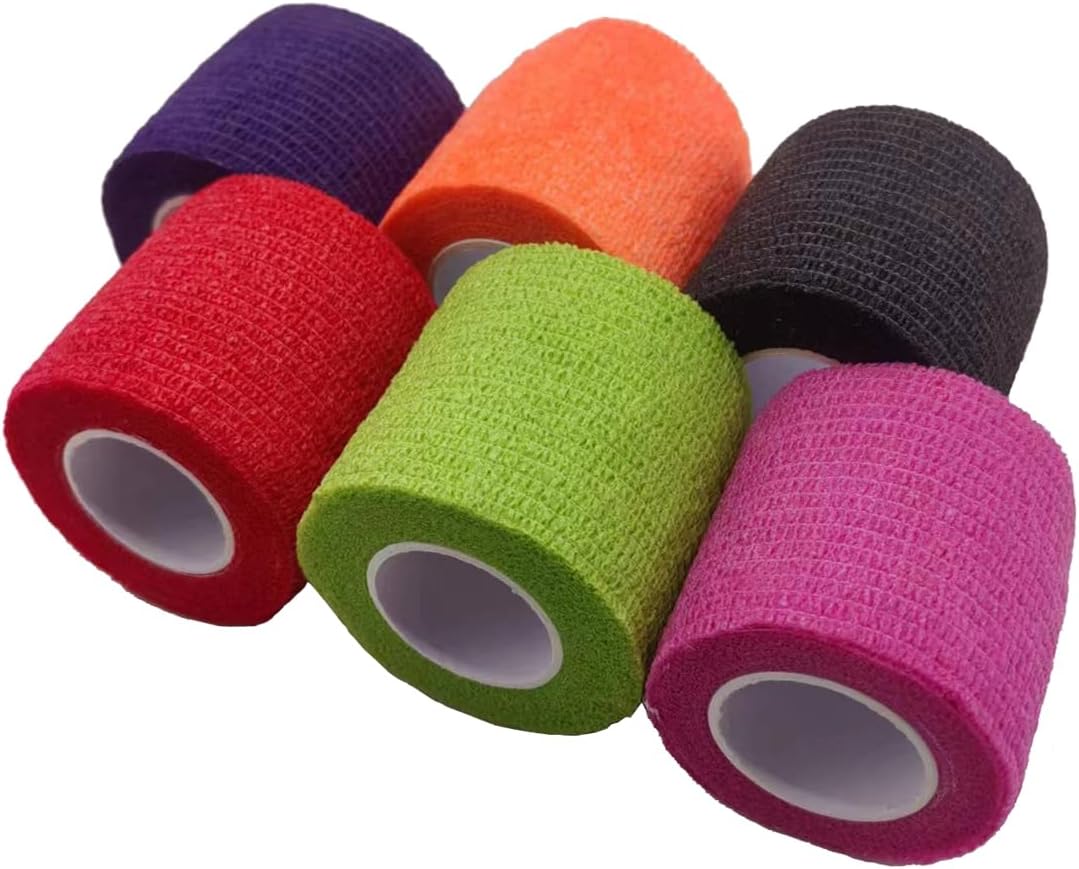 Self Adhesive Tape Wrap- 6 Rolls,Non-Woven Self Adherent Vet Wrap Tape,2in x 5Yard | Cohesive