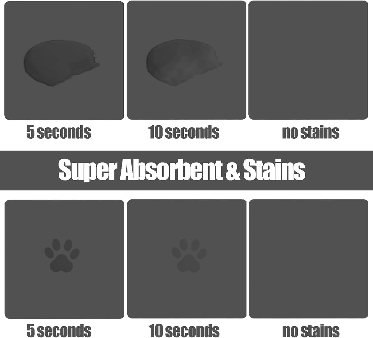 Large Pet Feeding Mat, 39.3"x15.7" Absorbent Quick Dry Dog Mat for Food and Water Bowl, Non Skid