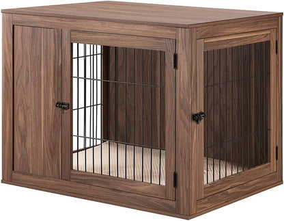 unipaws 38.5 Inch Furniture Style Dog Crate for Medium Large Dogs, Indoor Aesthetic Dog Stuff