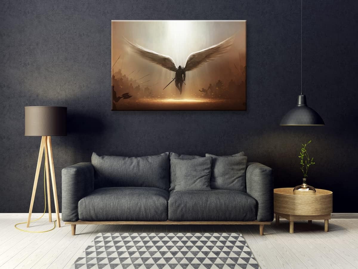 Fantasy Angel Stretched Canvas Wall Art for Living Room Bedroom Home Decoration,Abstract Anime