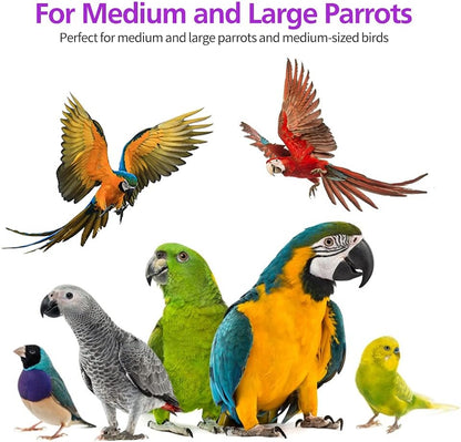 RUBY.Q 2 Pack Large Parrot Toy, 20in Bird Parrot Toy, Multicolored Natural Wooden Bird Chewing Toys
