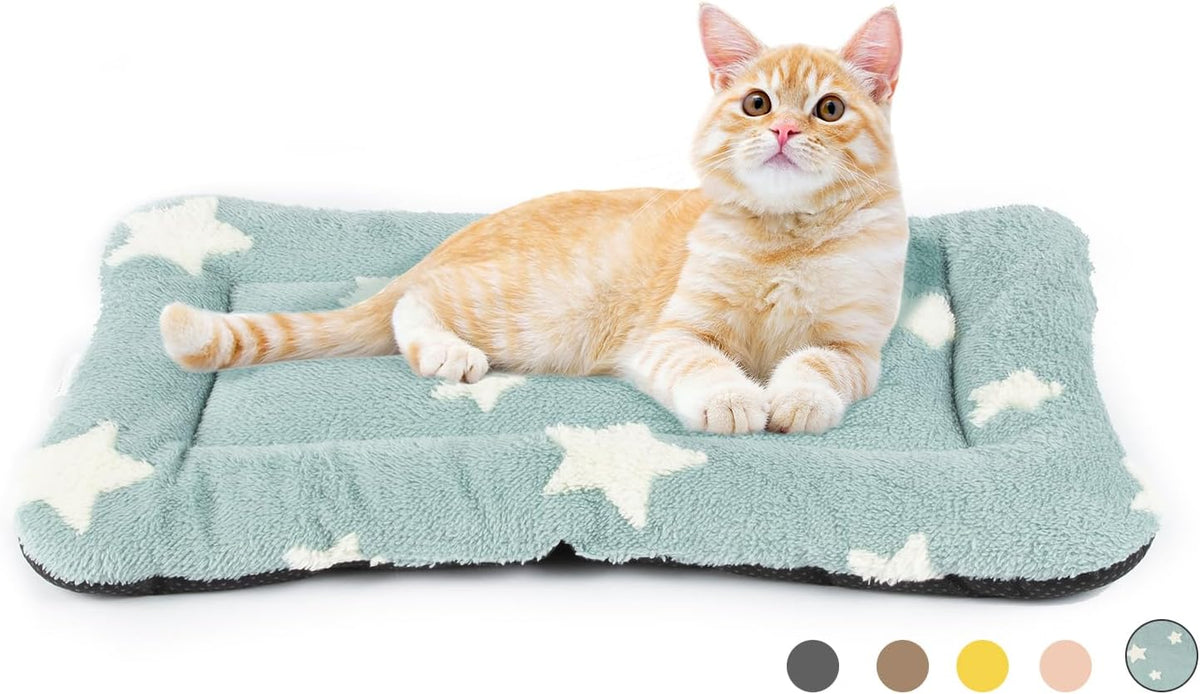 Mora Pets Cat Bed for Indoor Cats Washable Dog Crate Pad Cute Star Dog Bed Mat for Small Dogs Pet
