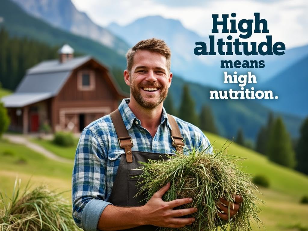 Blue Mountain Hay High-Altitude Hay - Organic Alfalfa, 10lb - High Protein, Fiber & Mineral-Rich