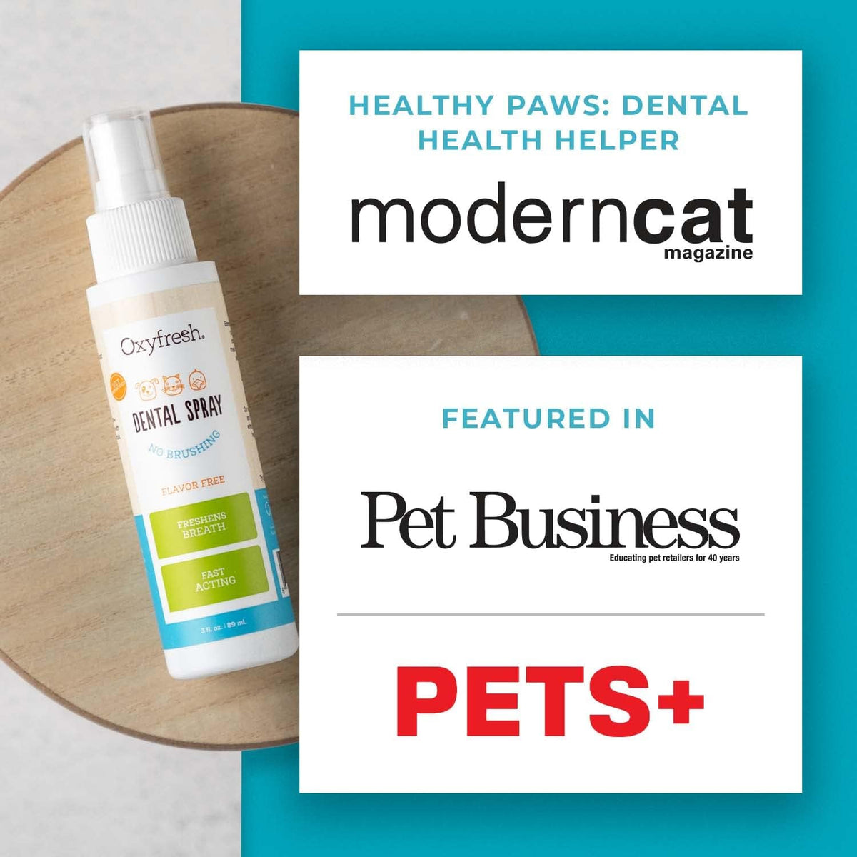 Oxyfresh Advanced Pet Dental Spray – Instant Dog and Cat Fresh Breath: Easiest No Brushing Pet