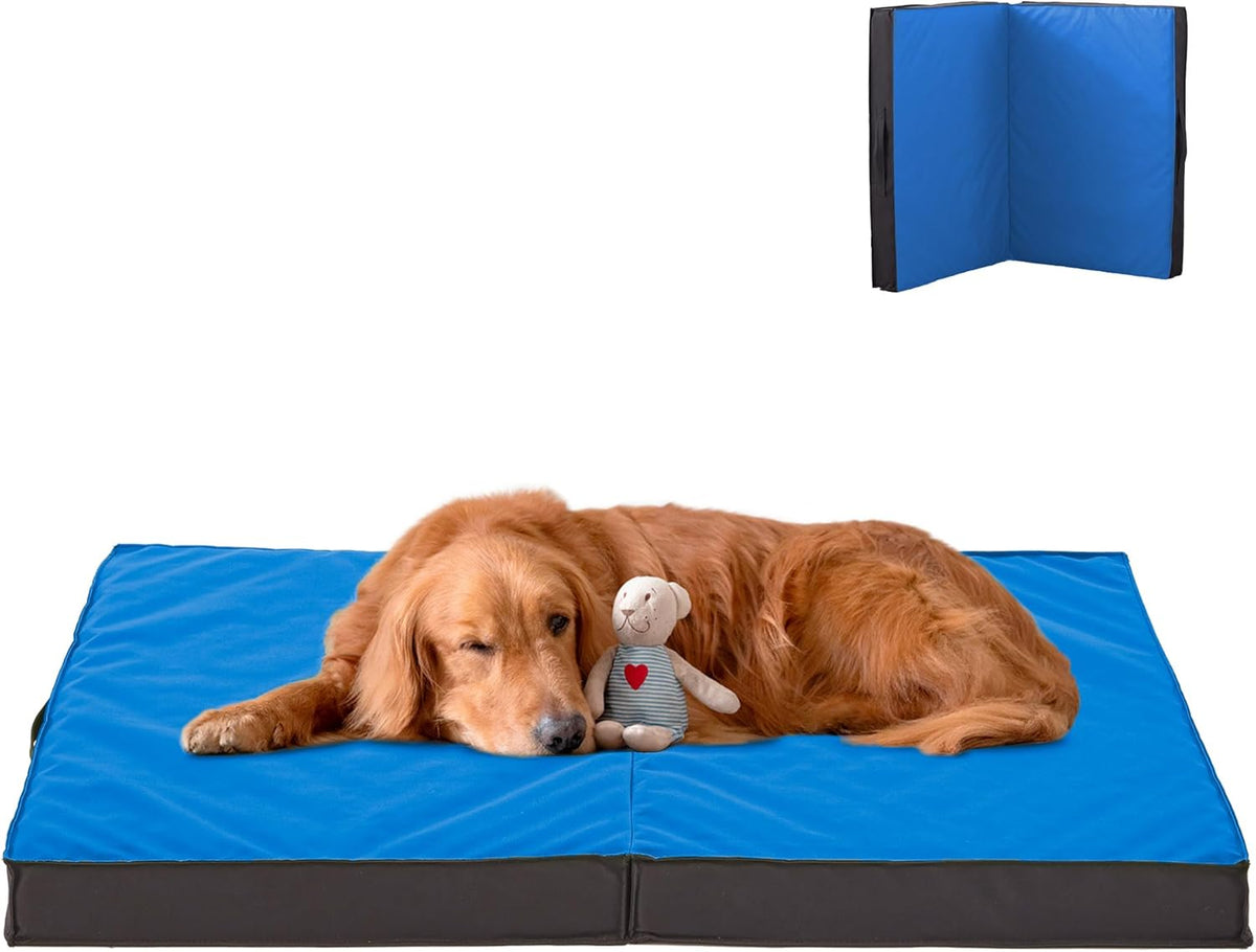 Outdoor Dog Bed for Large Dogs, Waterproof and Portable with Washable Cover, Foldable Cooling