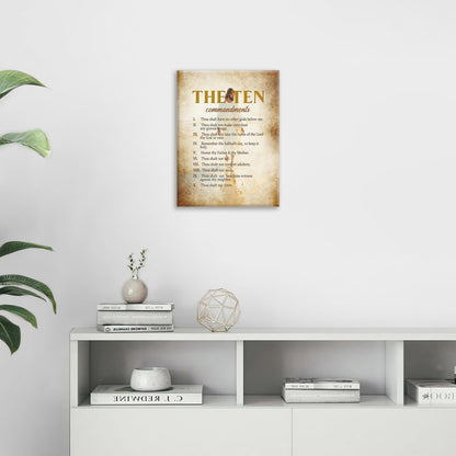 The Ten Commandments Christian Pictures Wall Art, Bible Verse Jesus Bathroom Wall Decor Religion