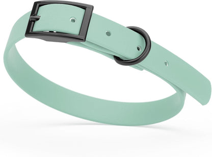 Dogline Biothane Waterproof Dog Collar Strong Coated Nylon Webbing with Black Hardware Odor- Proof