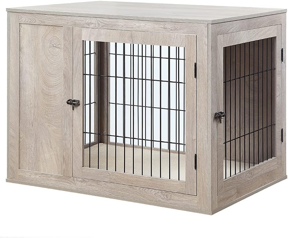 unipaws 41 Inch Furniture Style Dog Crate for Medium Large Dogs, Indoor Aesthetic Dog Stuff Kennel