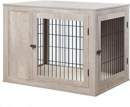 unipaws 41 Inch Furniture Style Dog Crate for Medium Large Dogs, Indoor Aesthetic Dog Stuff Kennel
