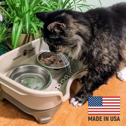 Neater Feeder Express Mess Proof Cat Bowls Elevated, No Spill Feeding Station, Stainless Steel