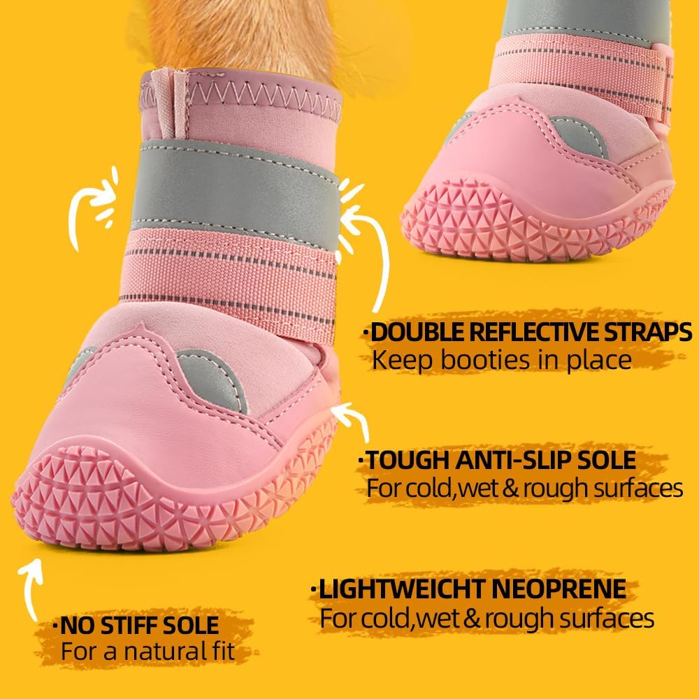 Dog Shoes for Large Dogs, Medium Dog Boots & Paw Protectors for Hardwood Floors, Outdoor Dog