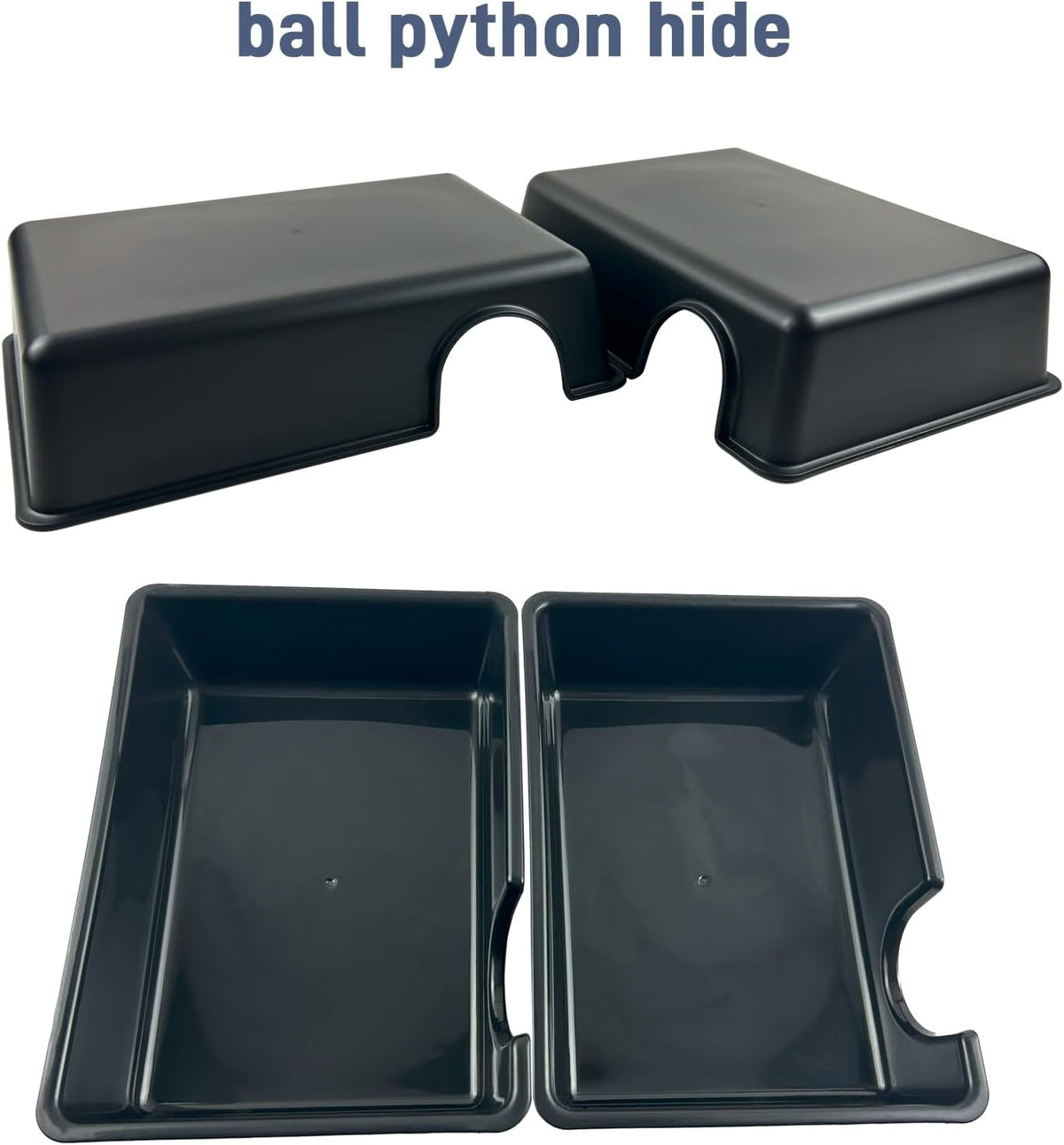 Large 2 Pcs Humid Hideout Cave for Reptiles, Snake Hide for Ball Pythons, Gecko Hide, Leopard